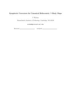 Symplectic Correctors for Canonical Heliocentric N