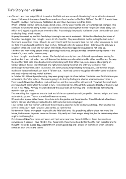 Tia`s Story - Sheffield Retired Greyhound