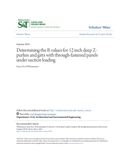 Determining the R values for 12 inch deep Z-purlins