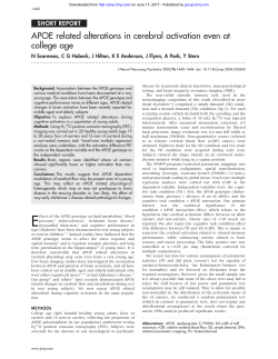 APOE related alterations in cerebral activation even at