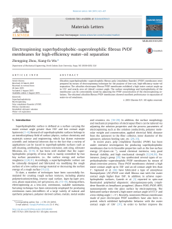 Electrospinning superhydrophobic&ndash;superoleophilic fibrous
