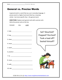 General vs. Precise Words