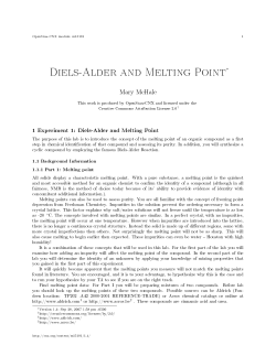 Diels-Alder and Melting Point