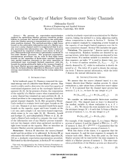 On the capacity of Markov sources over noisy channels