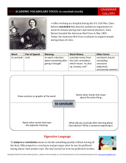 to conclude - Grammar Gallery