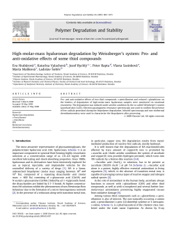 High-molar-mass hyaluronan degradation by Weissberger&bull;s system