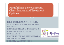 Paraphilias: New Concepts, Classification and