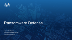 Ransomware Defense Overview BDM - saMBO-ICT