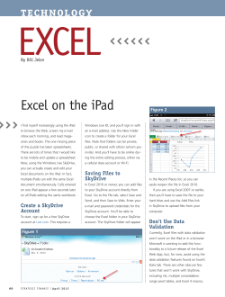 Excel on the iPad - Strategic Finance