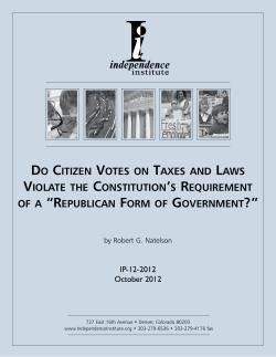 A &ldquo;republic,&rdquo; as the Constitution uses the term, is a government