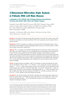 3-Dimensional Bifurcation Angle Analysis in Patients With Left Main