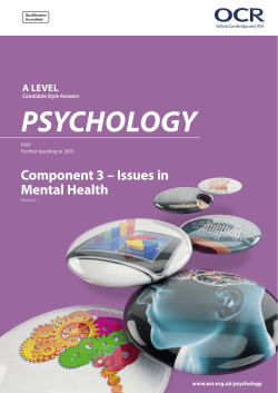 Issues in Mental Health Candidate Style Answers