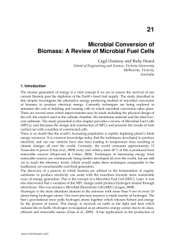 Microbial Conversion of Biomass: A Review of Microbial Fuel Cells