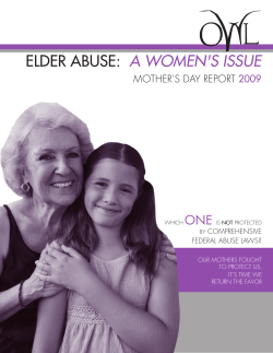elder abuse: a women`s issue