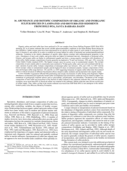 16. Abundance and Isotopic Composition of Organic and Inorganic