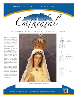 FOURTH SUNDAY OF EASTER ~ May 7th, 2017