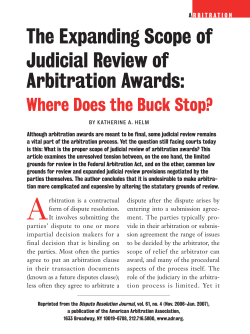 The Expanding Scope of Judicial Review of Arbitration Awards: