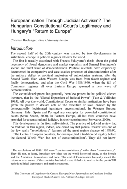 Europeanisation Through Judicial Activism?