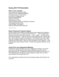 IT Newsletter Spring 2014