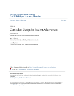 Curriculum Design for Student Achievement