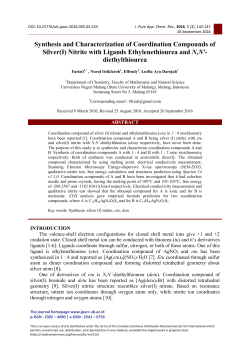 Print this article - The Journal of Pure and Applied Chemistry Research