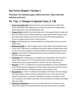 Key Terms Chapter 7 Section 1 Ch. 7 Sec. 1, Changes in Spanish