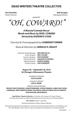 oh, coward! - Footlights