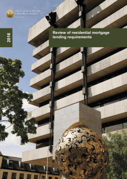 2016 Review of Residential Mortgage Lending Requirements