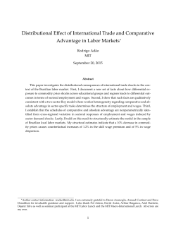 Distributional Effect of International Trade and Comparative