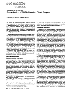 Re-evaluation of EDTA-Chelated Biuret Reagent