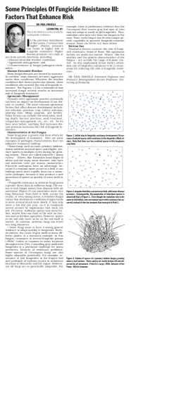 Some Principles Of Fungicide Resistance III: Factors