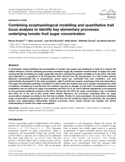 Combining ecophysiological modelling and quantitative trait locus