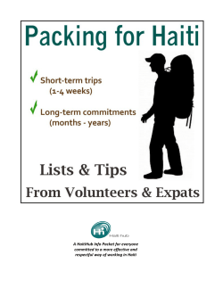 Packing for Haiti