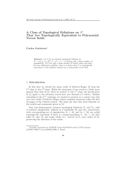 A Class of Topological Foliations on S2 That Are - IME-USP