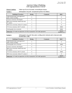 Follow-up of Lower-Extremity Arterial Bypass Surgery