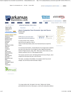 Alarm Companies Face Economic Ups and Downs