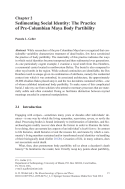 Sedimenting Social Identity: The Practice of Pre