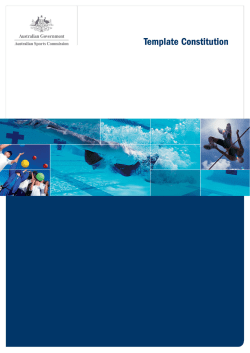 Template Constitution - Australian Sports Commission