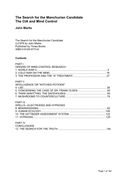 The Search for the Manchurian Candidate