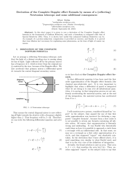 Derivation of the Complete Doppler effect Formula by means