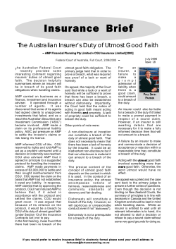 Insurance Brief - Fortune Manning