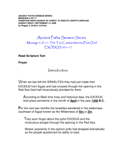 The Ten Commandments Part I