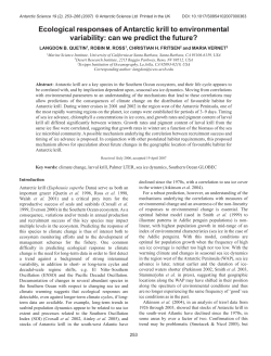 Ecological responses of Antarctic krill to environmental variability