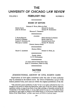 Jurisdictional Amount in Civil Rights Cases