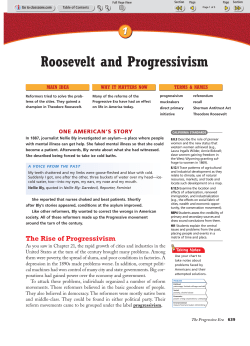 Roosevelt and Progressivism