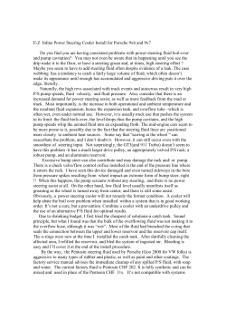 E-Z Inline Power Steering Cooler Install for Porsche 9x6 and 9x7 Do