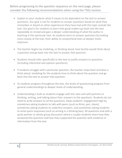 6th Grade Microorganisms TDQ Questions