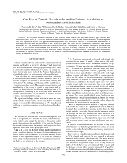 Case Report: Zoonotic Filariasis in the Arabian Peninsula