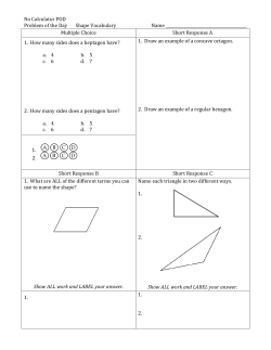 No Calculator POD Problem of the Day Shape Vocabulary
