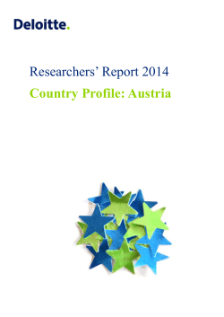 Researchers`Report 2014 Country Profile: Austria
